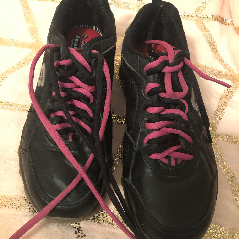 Sketchers slip restant work shoes black